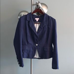 St. Tropez navy blue blazer w/ nautical buttons